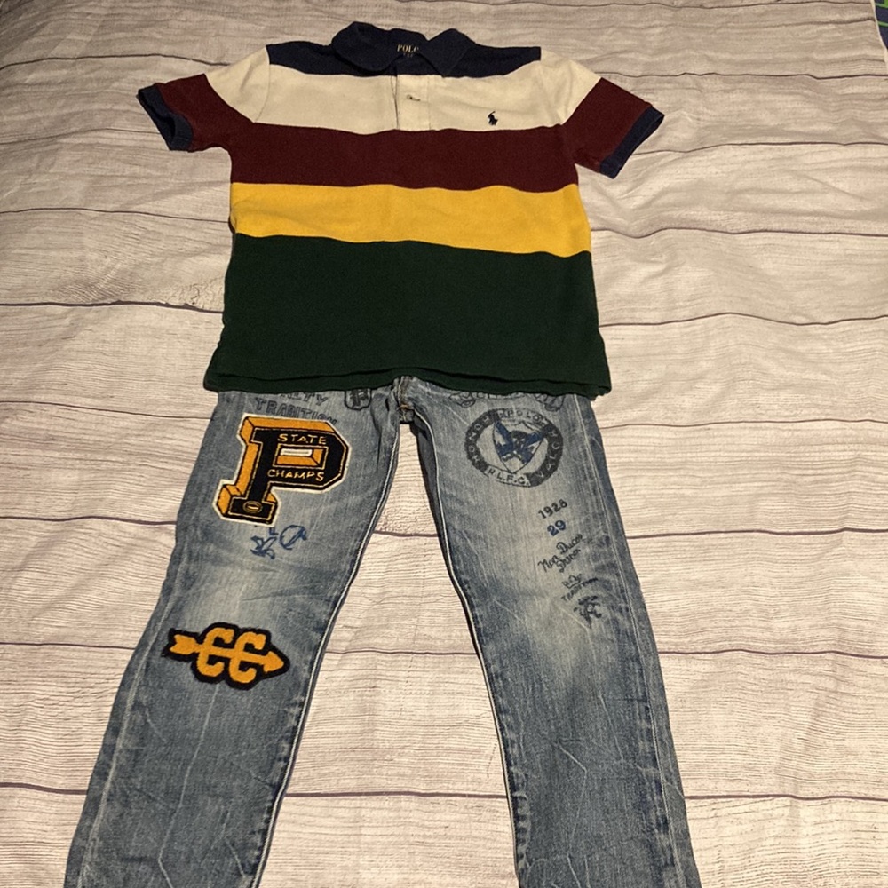 Boys Polo Outfit jeans/polo Size 6